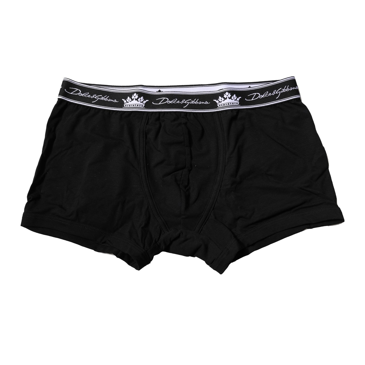 Dolce & Gabbana Black Cotton Stretch Regular Boxer Underwear Dolce & Gabbana