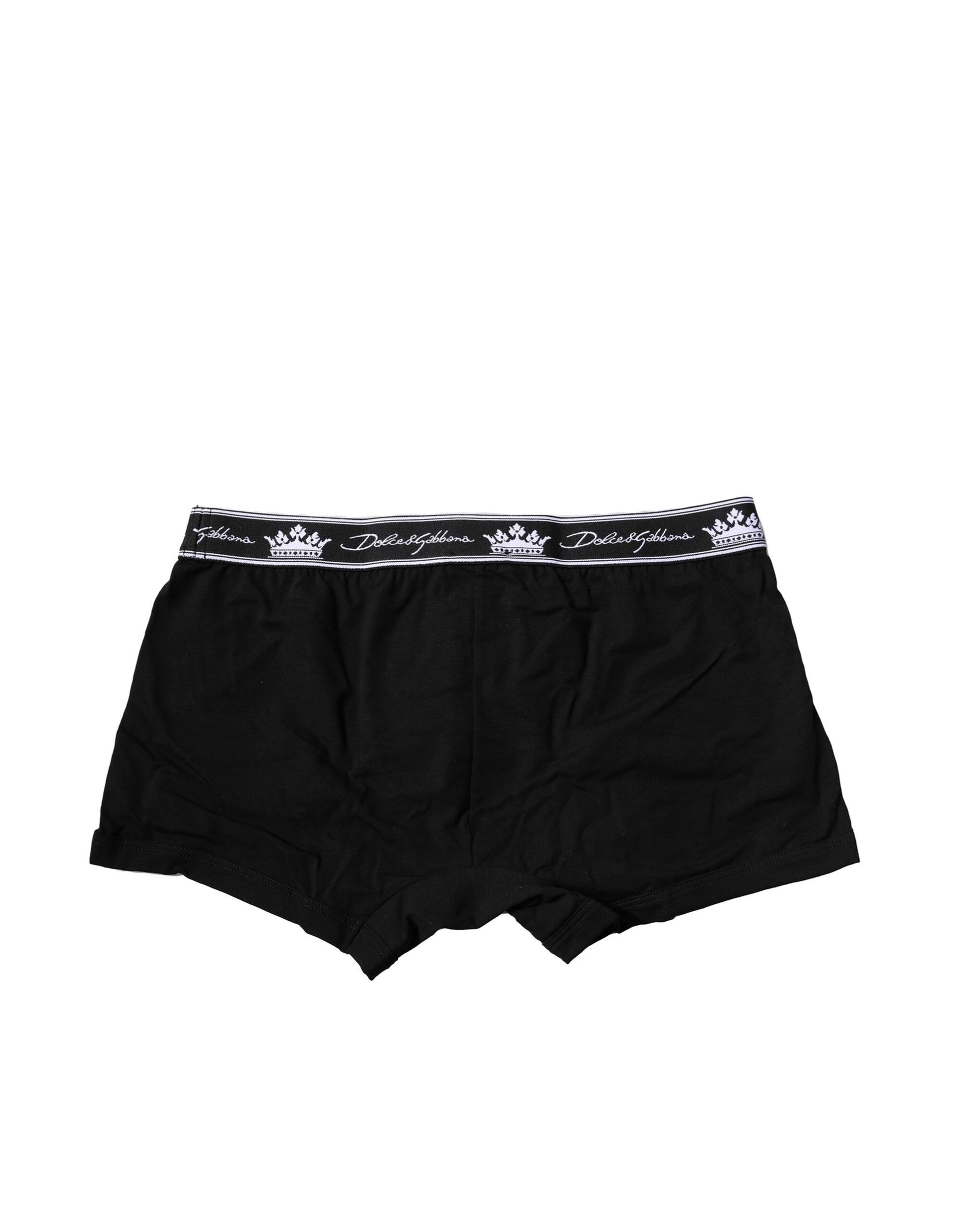 Dolce & Gabbana Black Cotton Stretch Regular Boxer Underwear Dolce & Gabbana