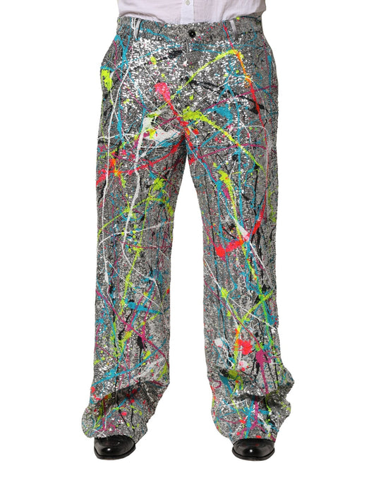 Dolce & Gabbana Multicolor Sequined Embellished Pants Dolce & Gabbana