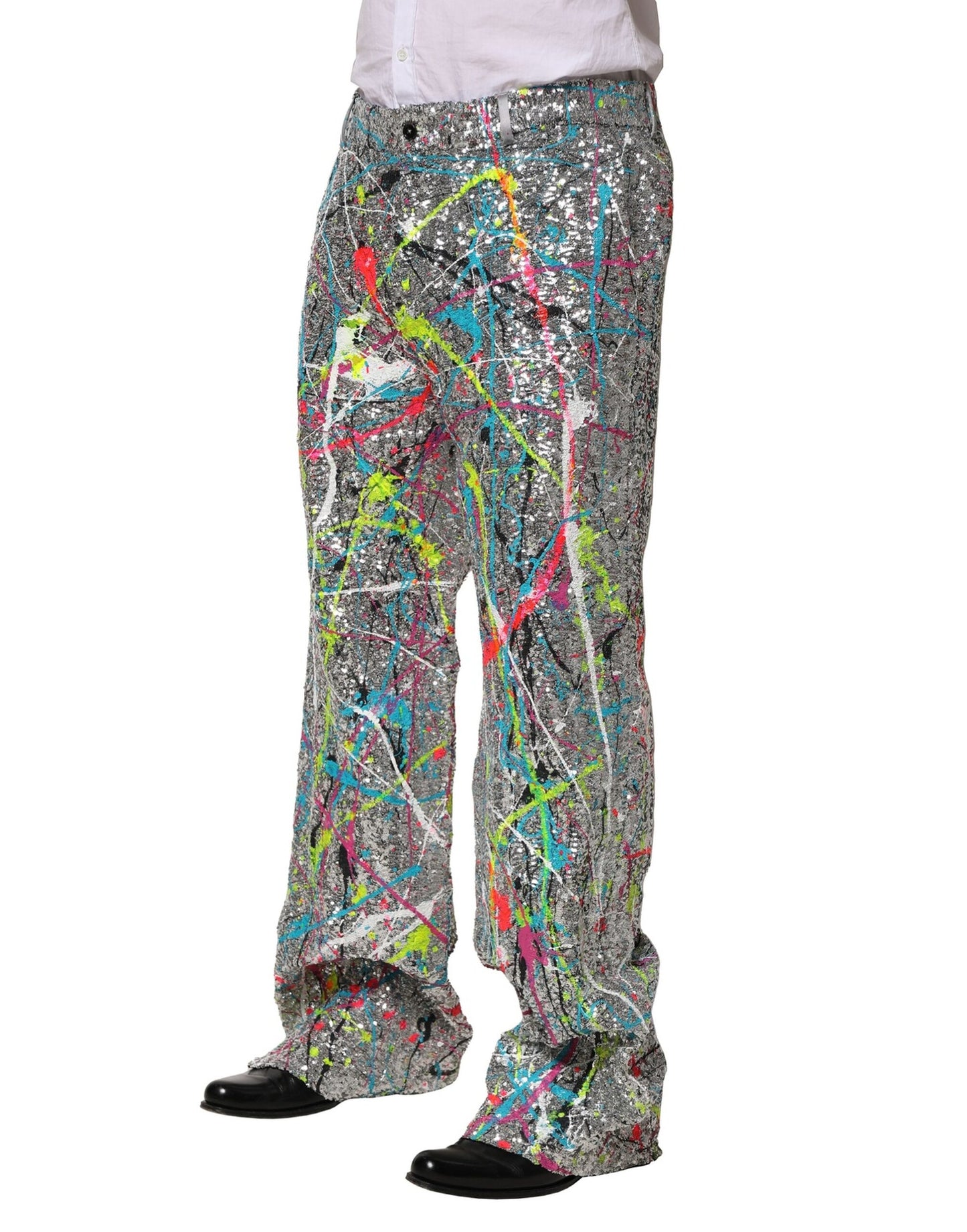 Dolce & Gabbana Multicolor Sequined Embellished Pants Dolce & Gabbana
