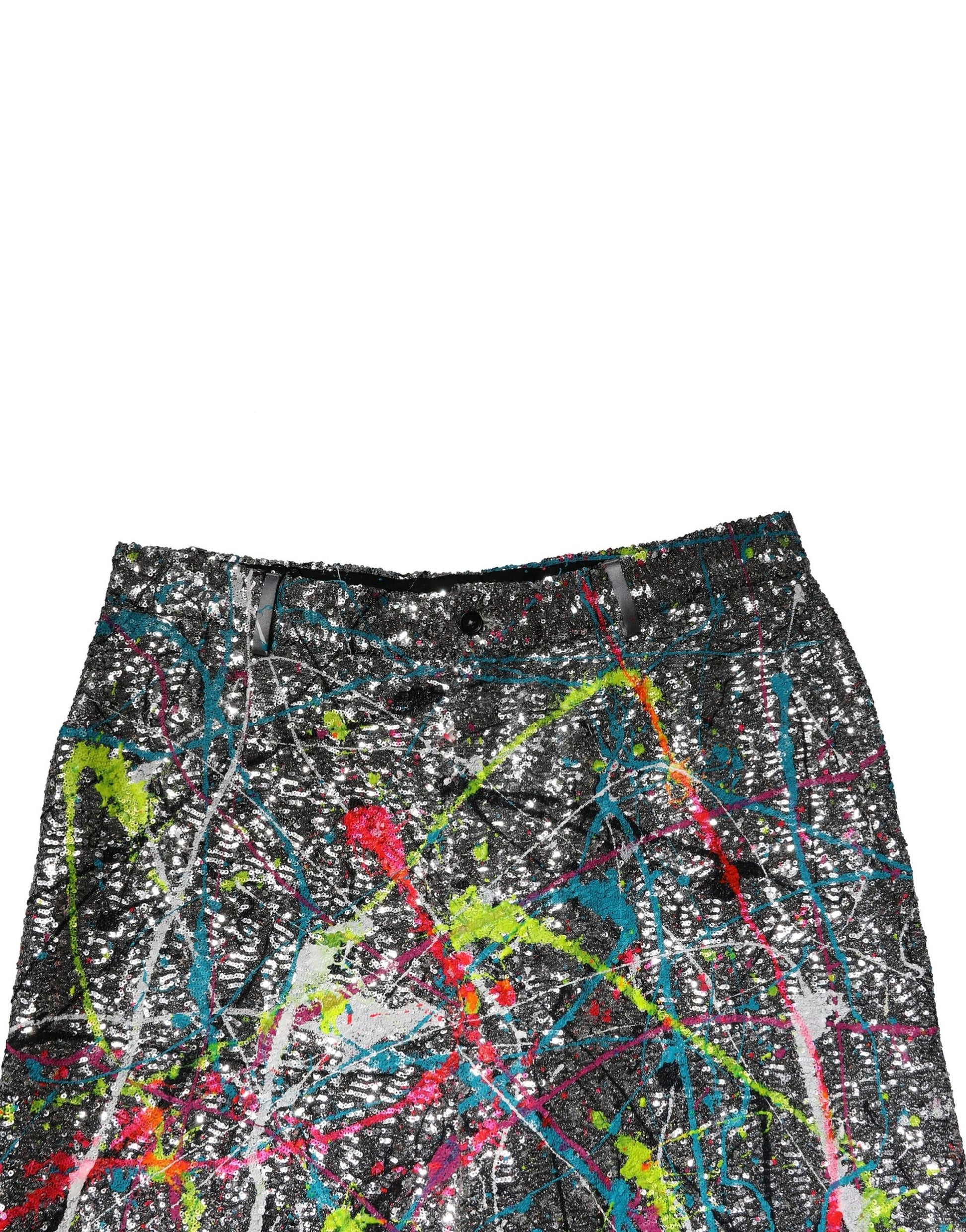 Dolce & Gabbana Multicolor Sequined Embellished Pants Dolce & Gabbana