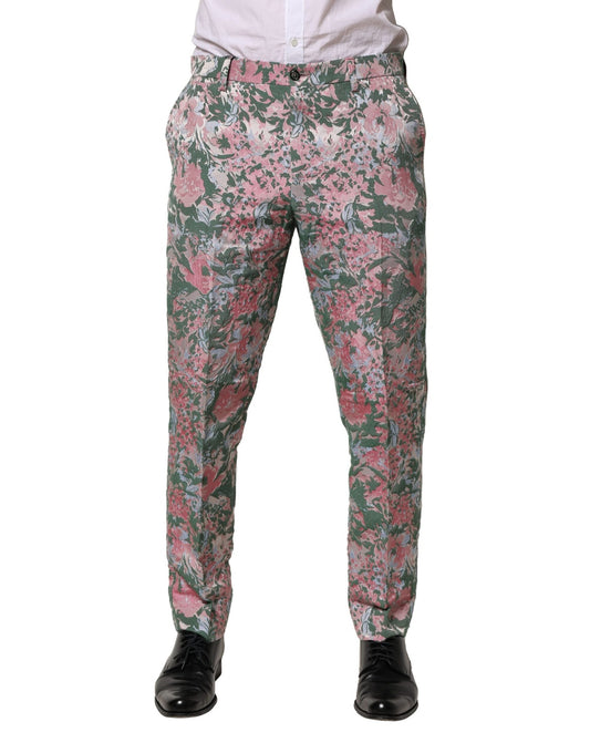 Dolce & Gabbana Multicolor Floral Jacquard Pants Dolce & Gabbana