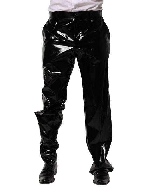Dolce & Gabbana Black Nylon Straight Men Pants Dolce & Gabbana