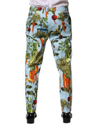 Dolce & Gabbana Multicolor Cotton Tapered Men Pants