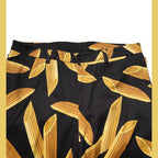 Dolce & Gabbana Black Pasta Print Tapered Men Pants