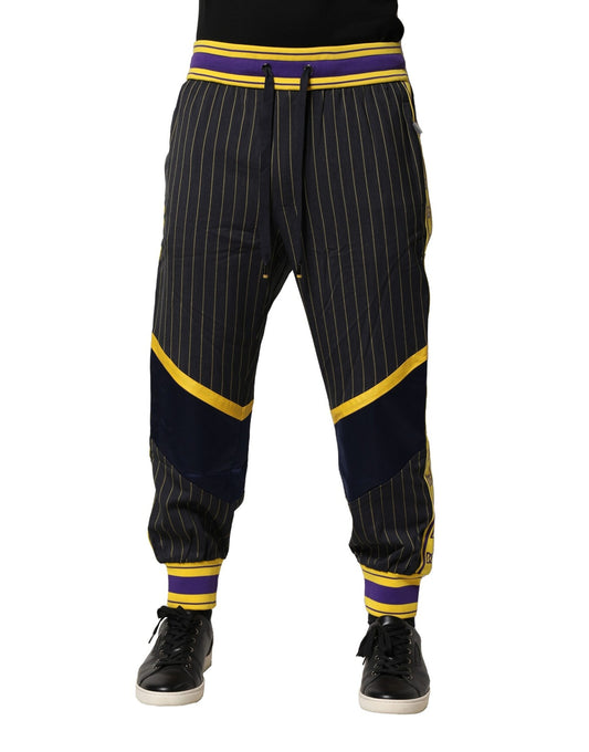 Dolce & Gabbana Multicolor Stripes Wool Jogger Pants Dolce & Gabbana