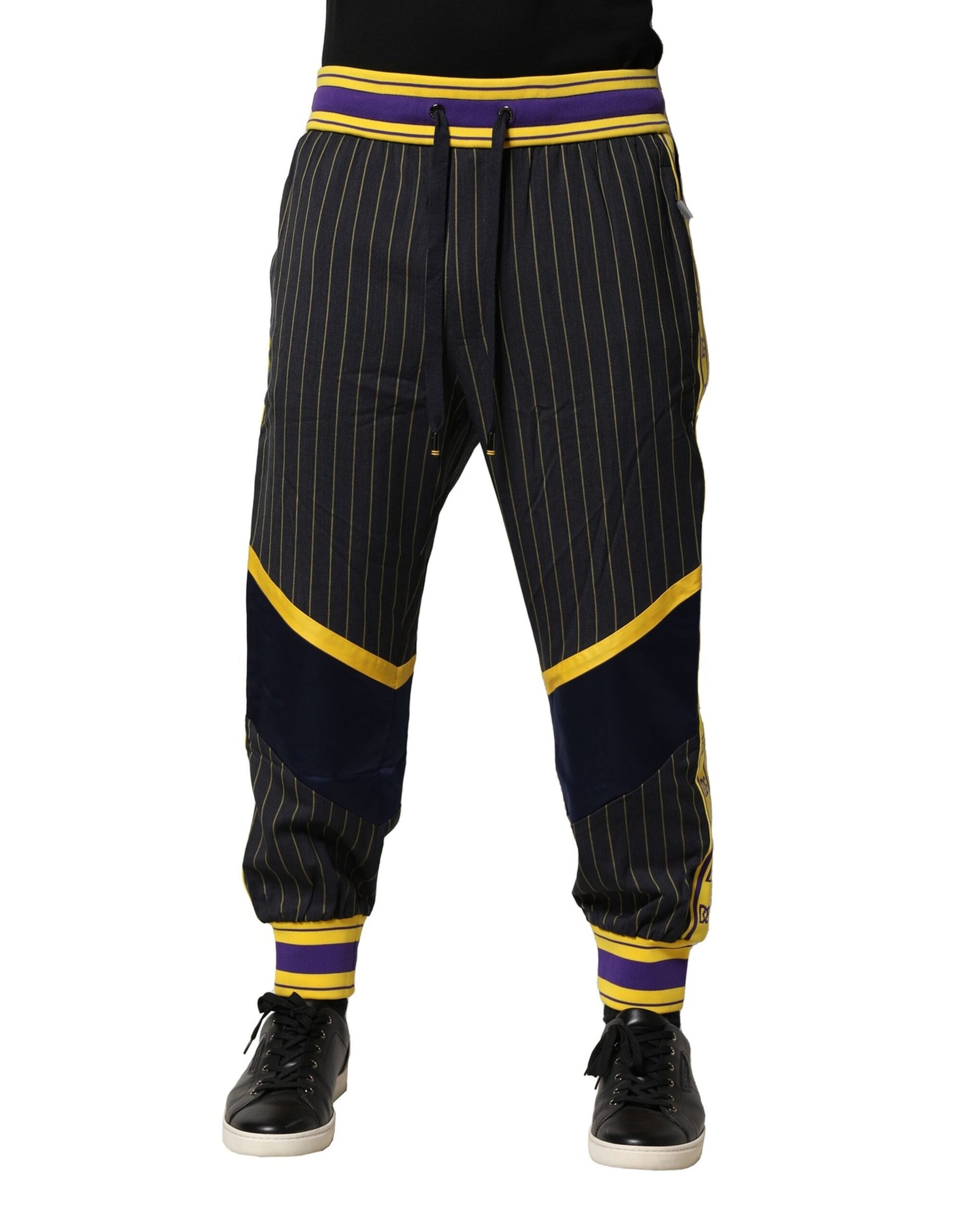Dolce & Gabbana Multicolor Stripes Wool Jogger Pants Dolce & Gabbana