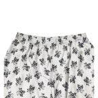 Dolce & Gabbana White Floral Silk Casual Lounge Pants