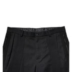 Dolce & Gabbana Black Cotton Dress Slim Formal Pants
