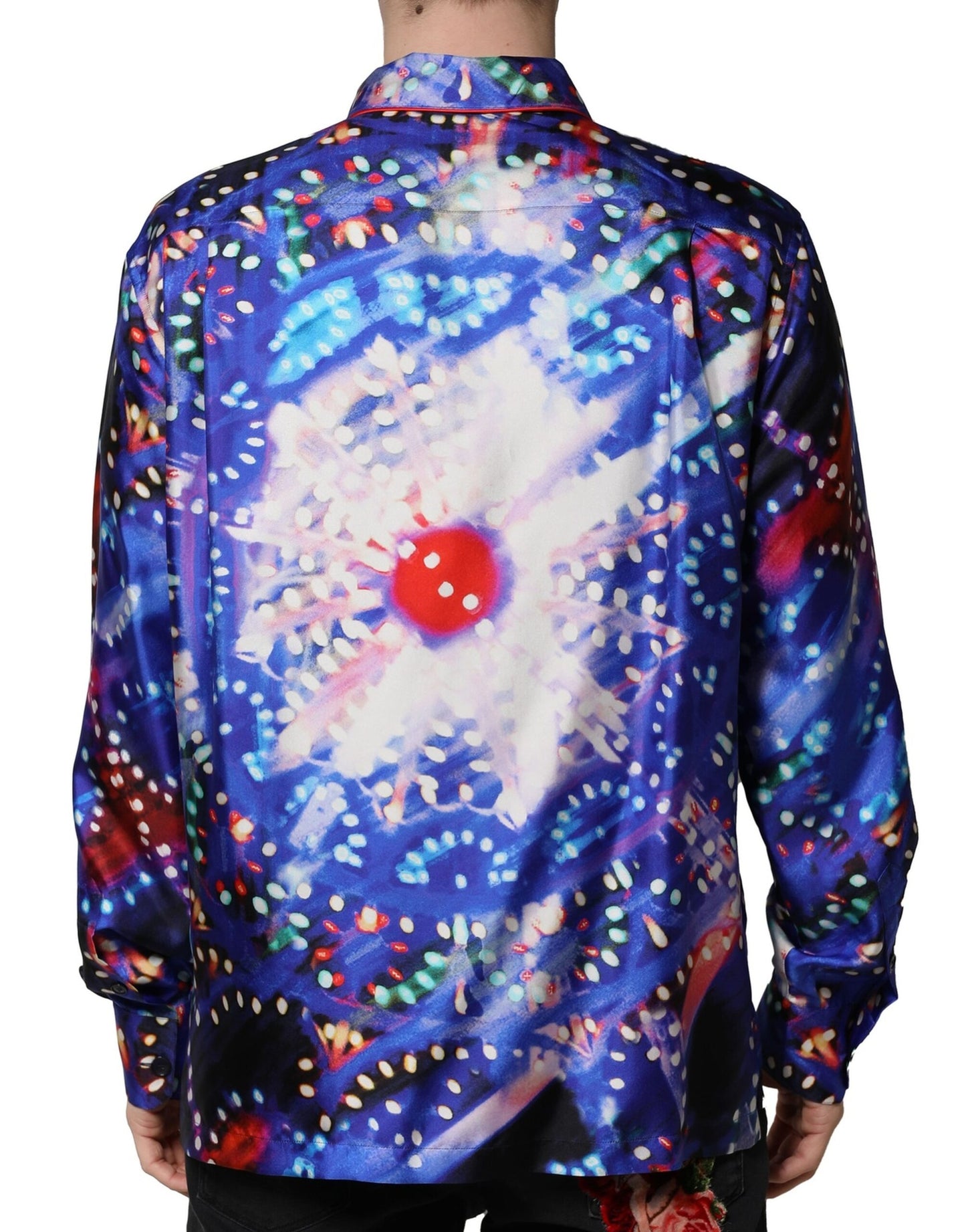 Dolce & Gabbana Multicolor Printed Silk Lounge Casual Shirt Dolce & Gabbana