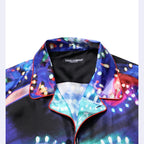 Dolce & Gabbana Multicolor Printed Silk Lounge Casual Shirt