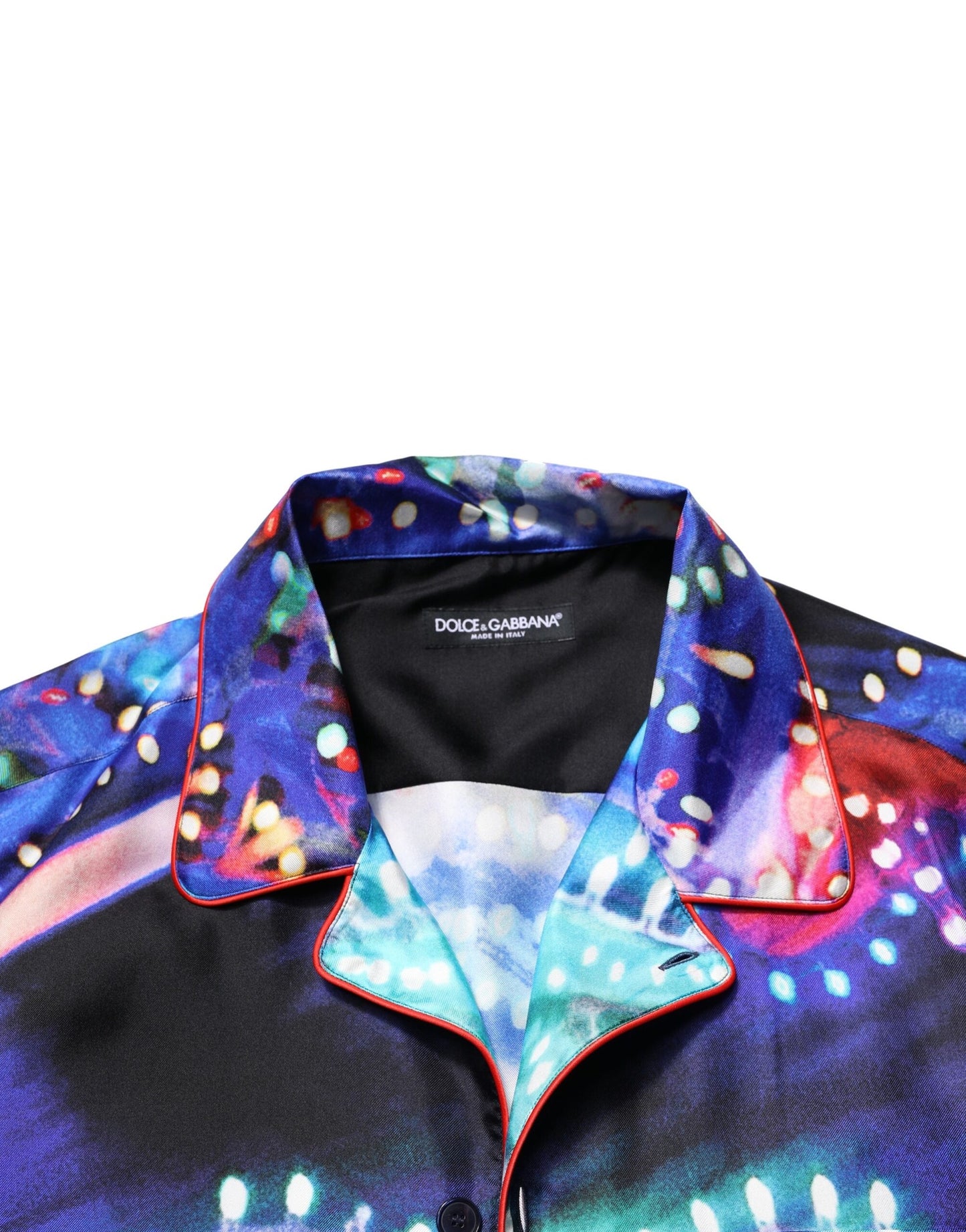 Dolce & Gabbana Multicolor Printed Silk Lounge Casual Shirt Dolce & Gabbana