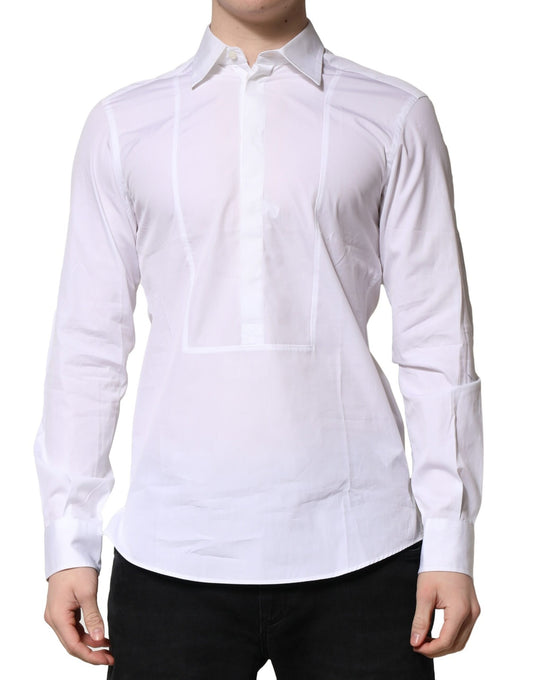 Dolce & Gabbana White Poplin Cotton Formal Men Dress Shirt Dolce & Gabbana