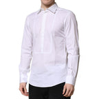 Dolce & Gabbana White Poplin Cotton Formal Men Dress Shirt