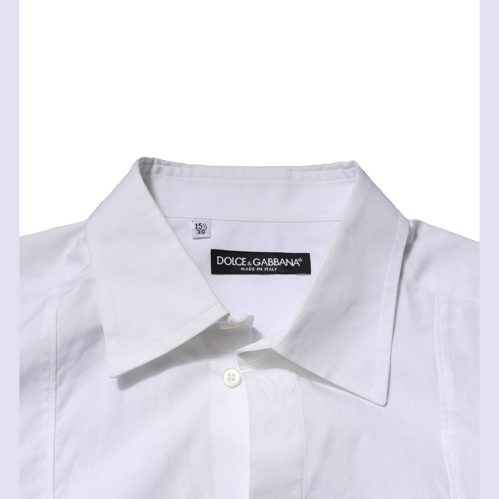 Dolce & Gabbana White Poplin Cotton Formal Men Dress Shirt