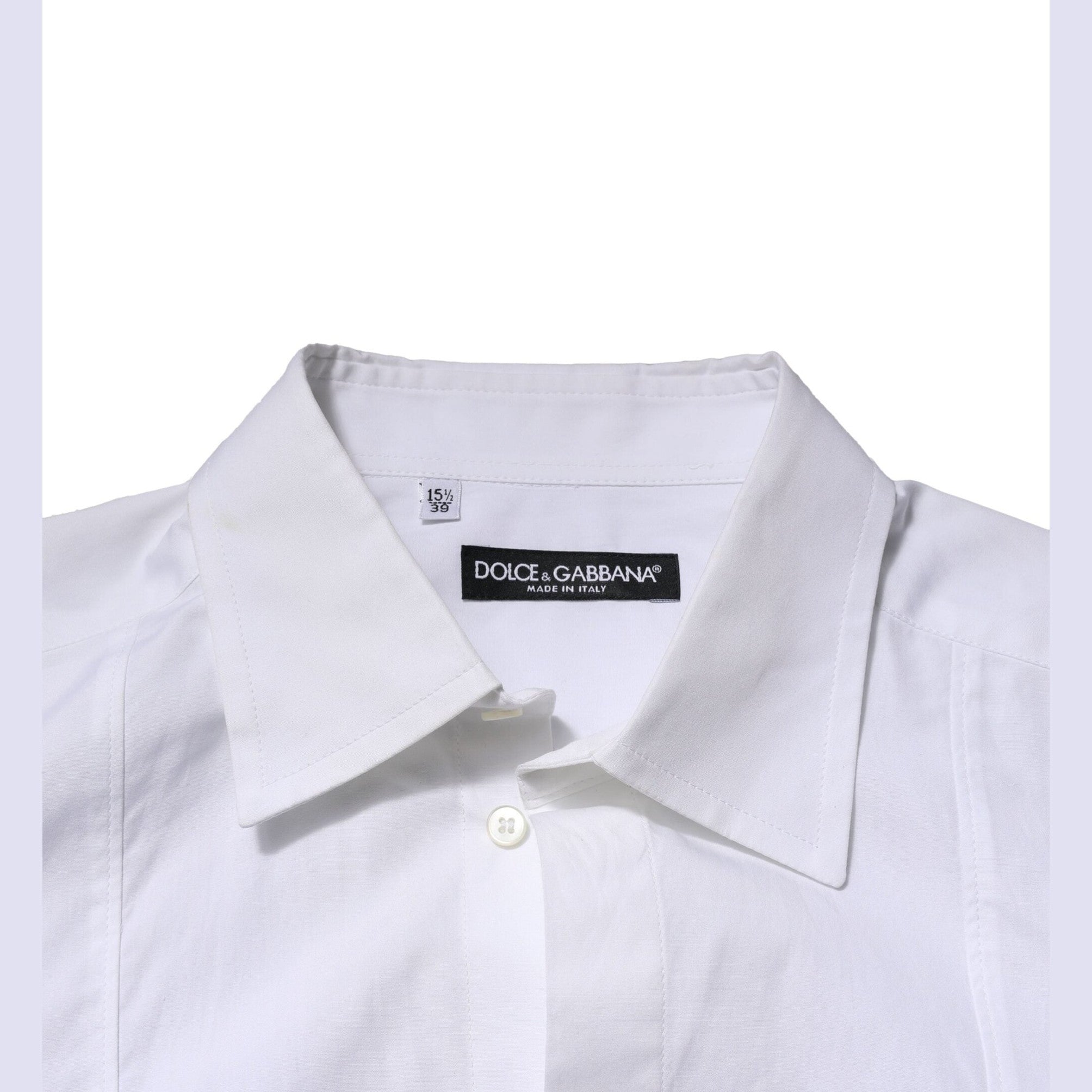 Dolce & Gabbana White Poplin Cotton Formal Men Dress Shirt