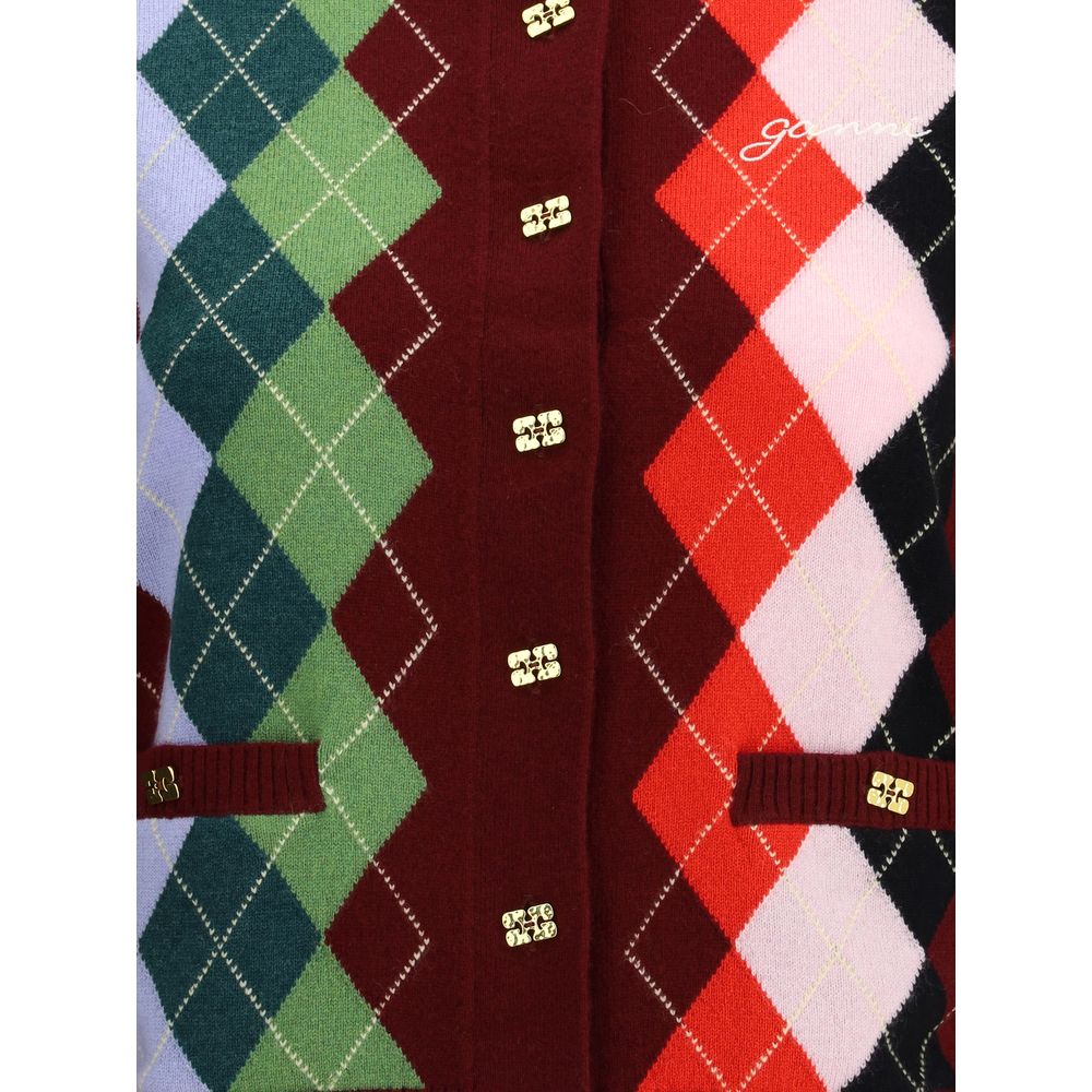Ganni Check Cardigan Ganni