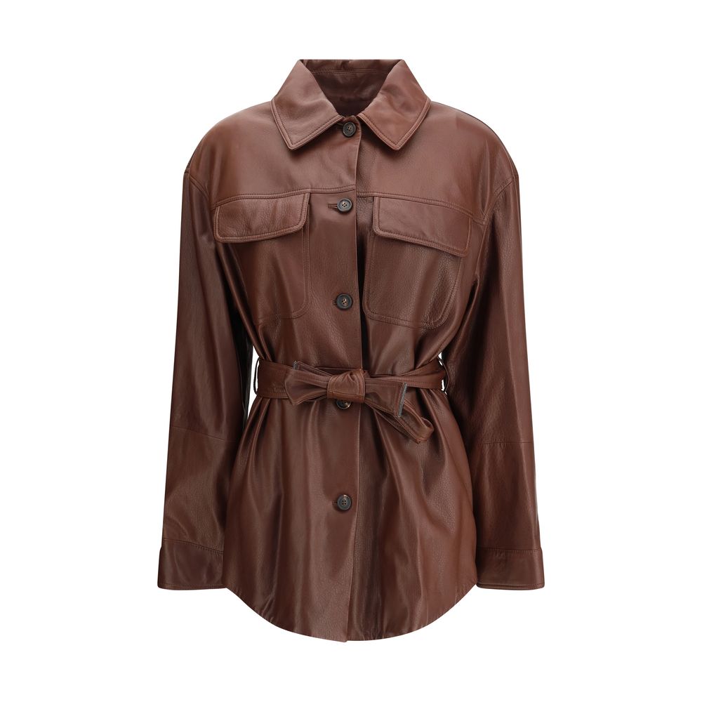 Brunello Cucinelli Saharan leather Jacket Brunello Cucinelli