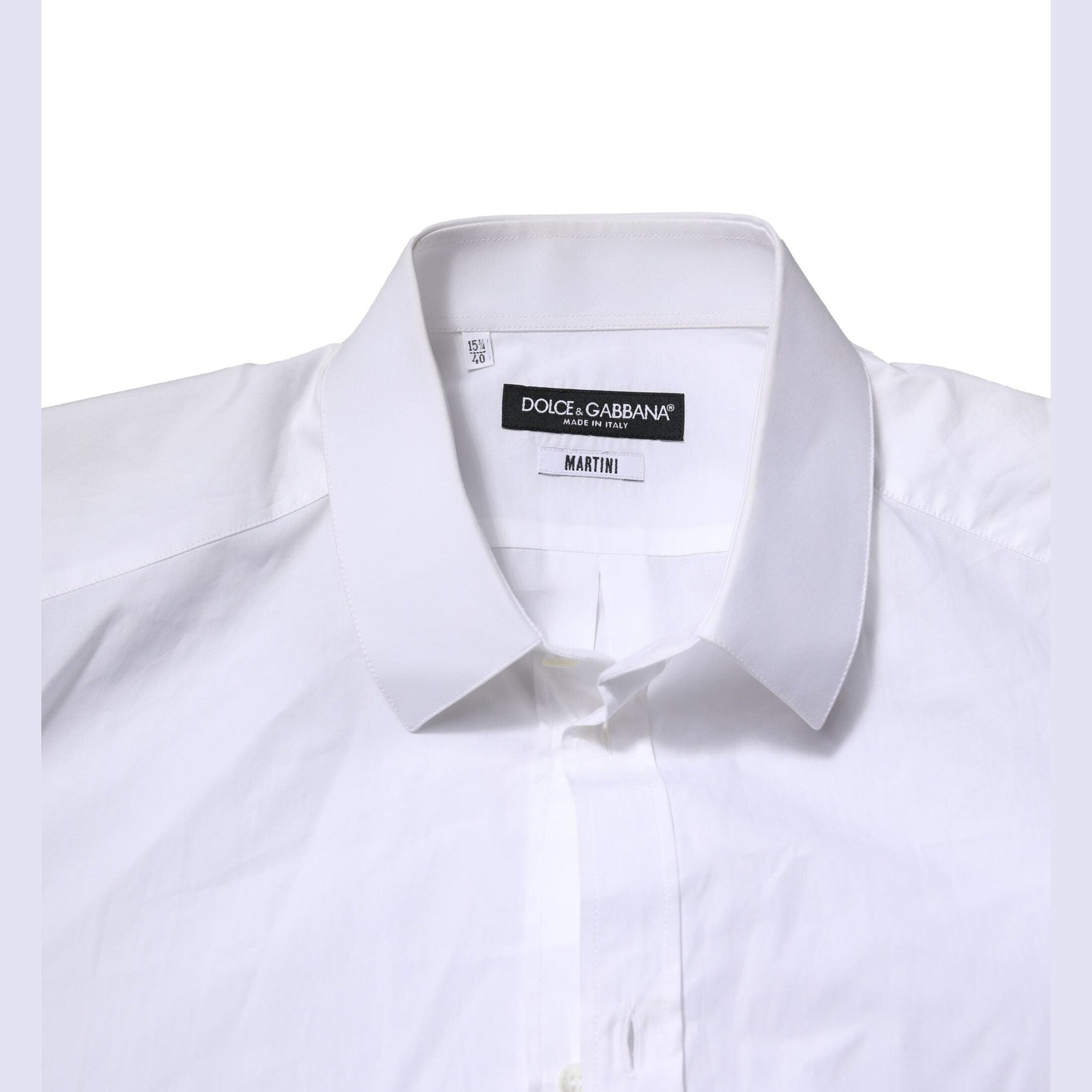 Dolce & Gabbana White MARTINI Long Sleeves Men Formal Shirt