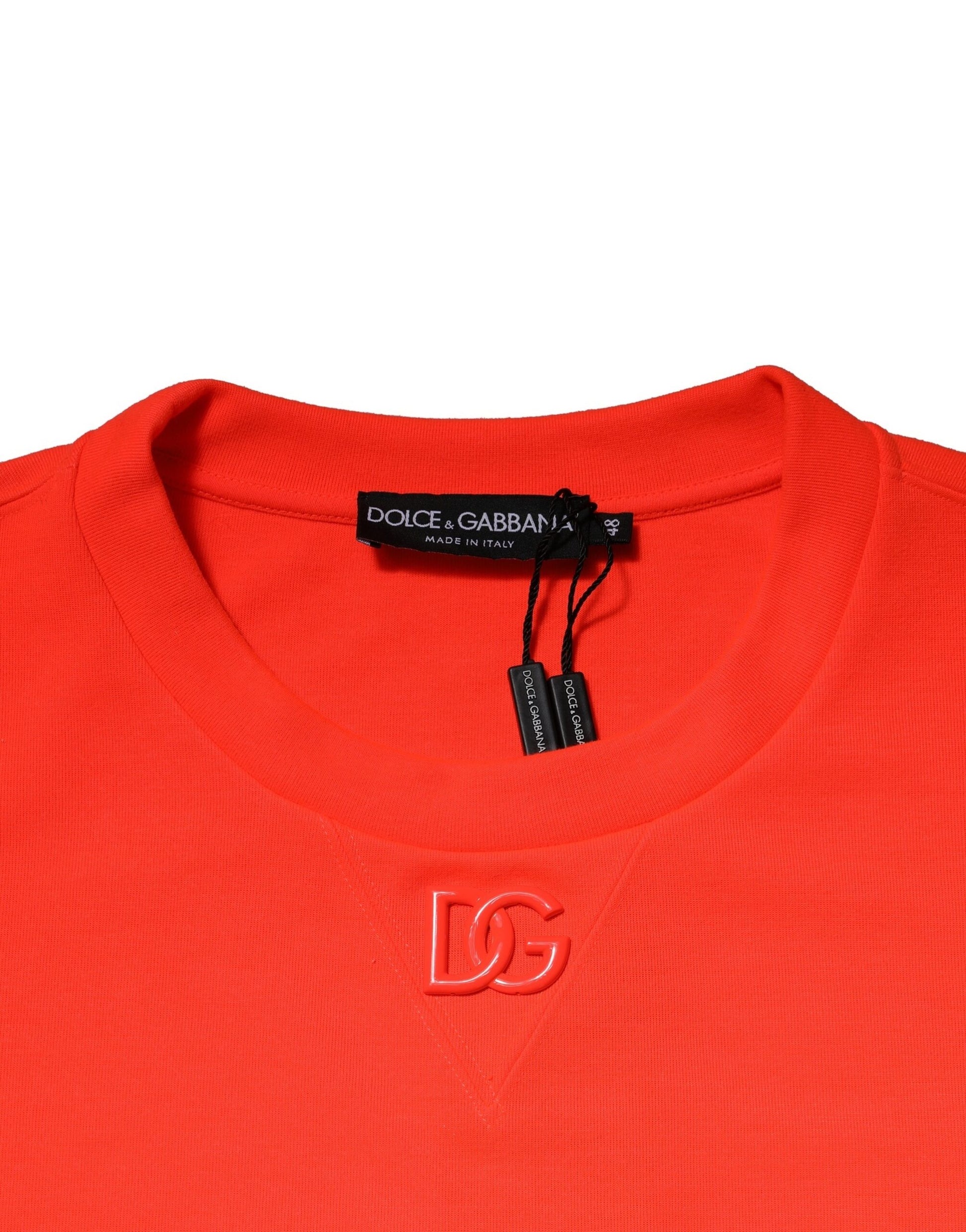 Dolce & Gabbana Orange Polyester DG Logo Sweatshirt Sweater Dolce & Gabbana