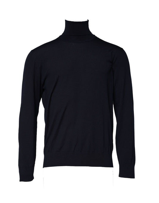 Dolce & Gabbana Blue Long Sleeve Turtleneck Pullover Sweater Dolce & Gabbana
