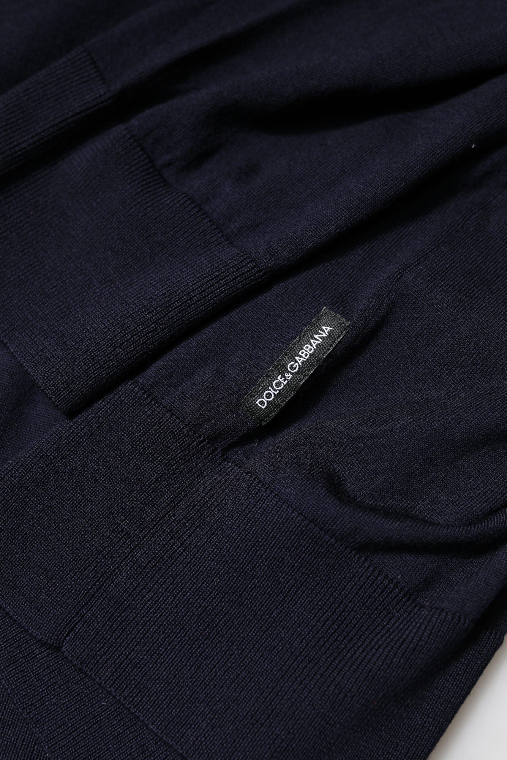 Dolce & Gabbana Blue Long Sleeve Turtleneck Pullover Sweater Dolce & Gabbana