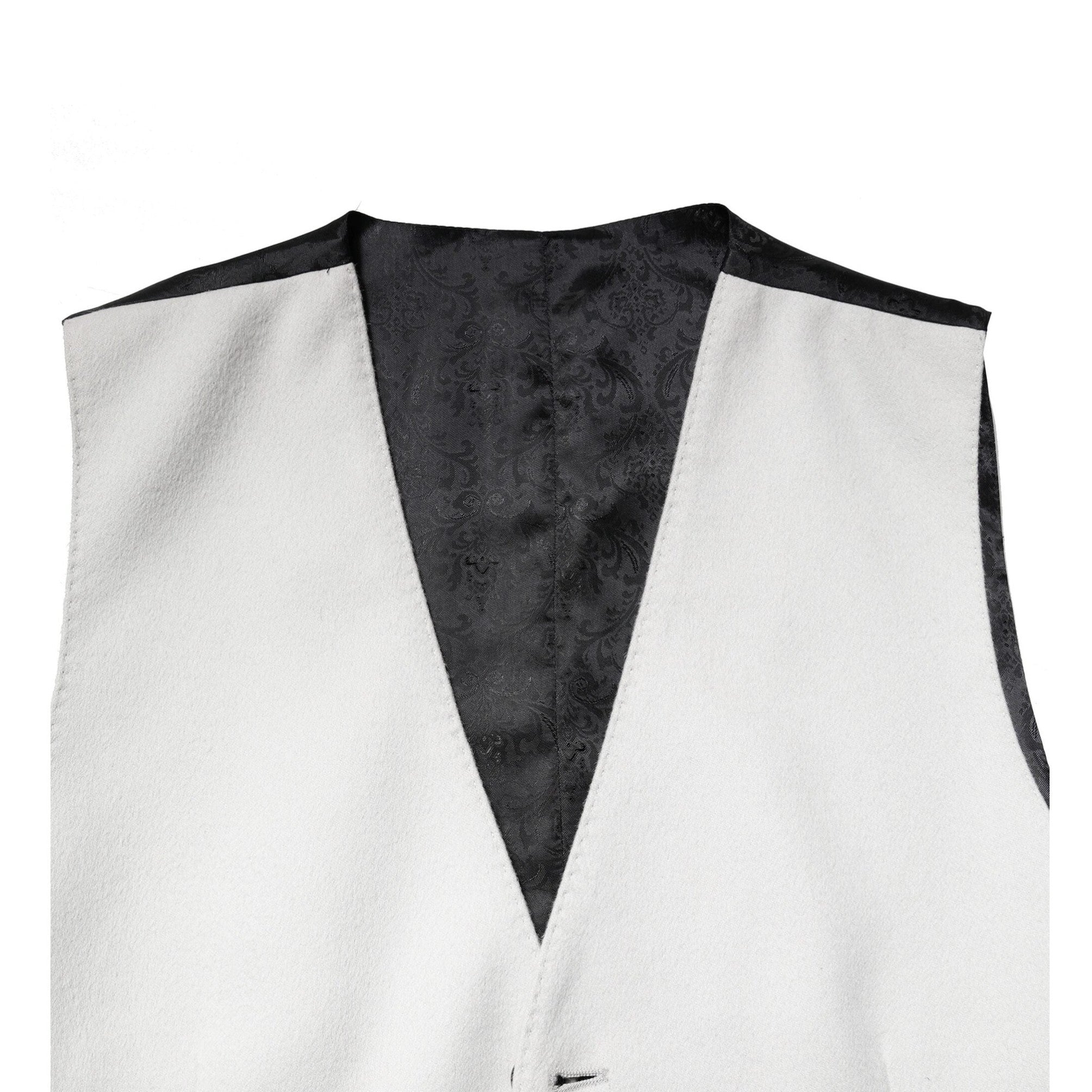 Dolce & Gabbana Gray Wool Dress Formal Men Waistcoat Vest