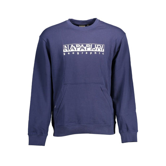 Napapijri Blue Cotton Men Sweater Napapijri