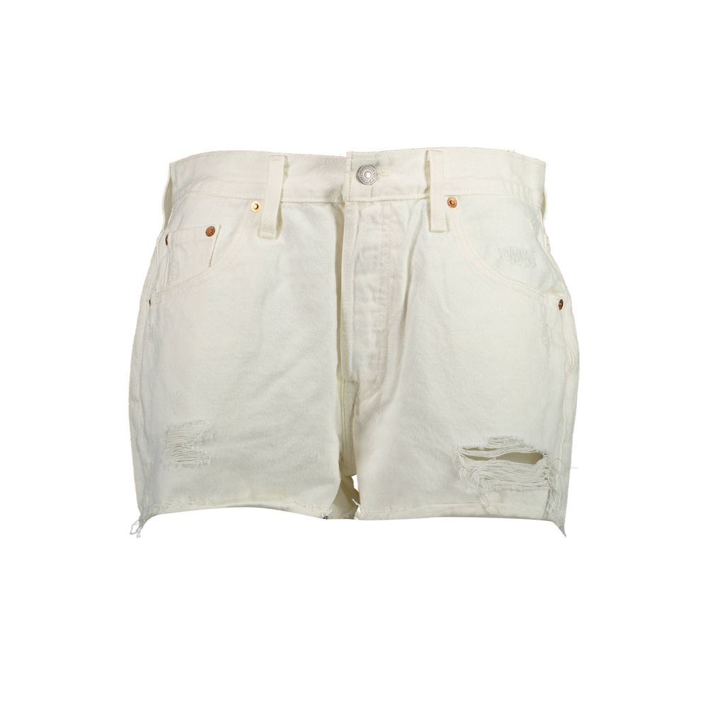 Levi's White Cotton Women's Shorts