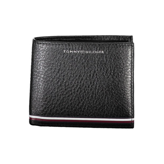 Tommy Hilfiger Black Leather Men Wallet Tommy Hilfiger