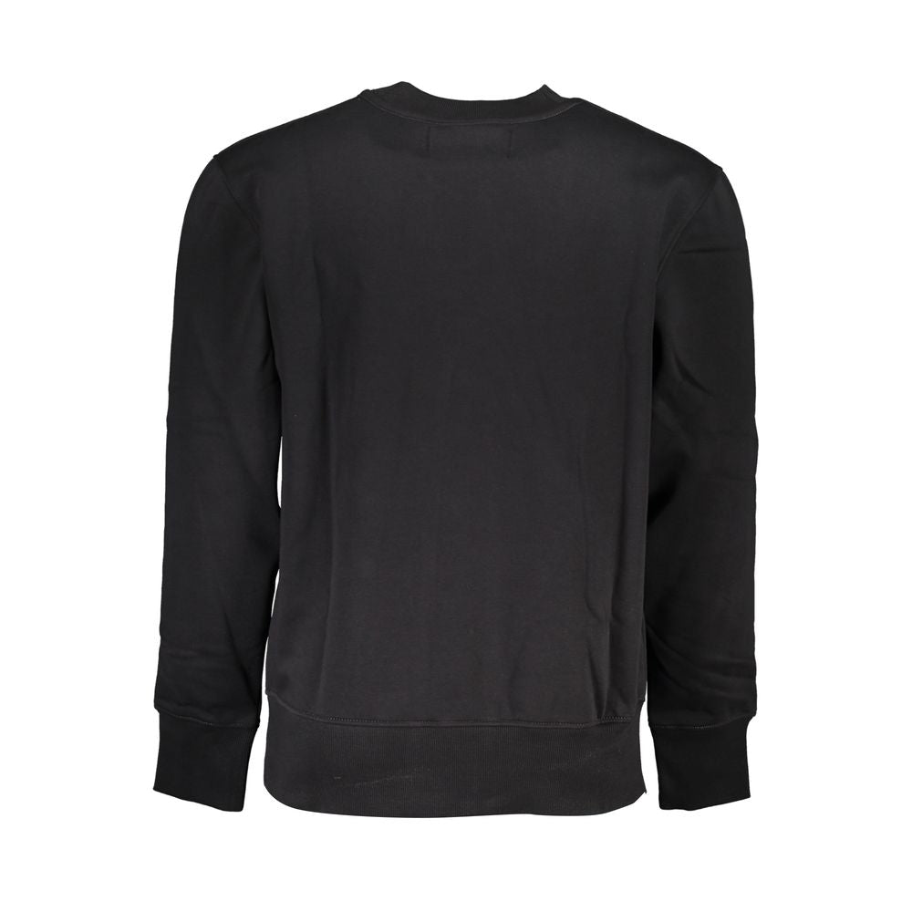 Calvin Klein Sleek Black Crew Neck Fleece Sweatshirt Calvin Klein