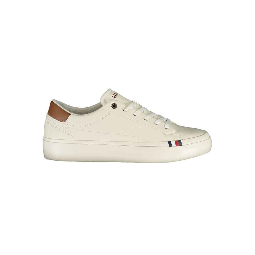 Tommy Hilfiger White Polyurethane Men Sneaker Tommy Hilfiger