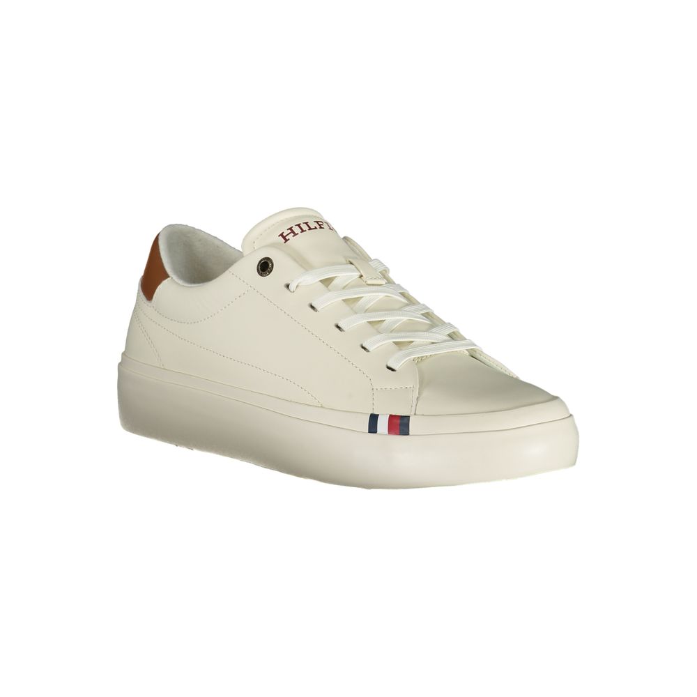 Tommy Hilfiger White Polyurethane Men Sneaker Tommy Hilfiger