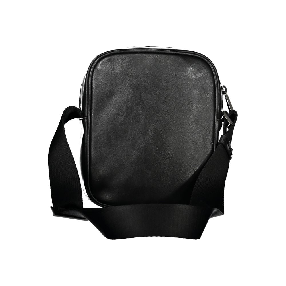 Calvin Klein sleek urban black shoulder bag with adjustable strap and minimalist design, perfect for everyday use.