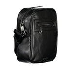 Calvin Klein sleek black urban shoulder bag with minimalist design and adjustable strap, ideal for everyday use.