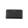Calvin Klein Nero polyester women's wallet with multiple card slots and a sleek, minimalist design.