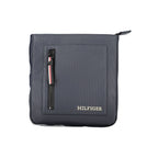 Tommy Hilfiger navy polyurethane men's shoulder bag with adjustable strap and sleek design.
