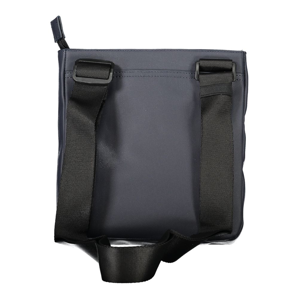Tommy Hilfiger navy polyurethane men's shoulder bag with adjustable strap and sleek design.