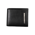 Calvin Klein sleek bifold wallet with RFID protection, featuring multiple card slots and a minimalist design.