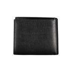 Calvin Klein sleek bifold wallet with RFID protection, featuring classic design and multiple card slots on smooth leather surface.