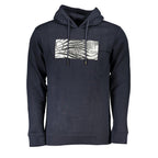 Cavalli Class blue cotton men's sweatshirt with crewneck and long sleeves, casual and comfortable for everyday wear.