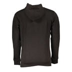 Black Cavalli Class Nero cotton men's hoodie featuring a comfortable fit and minimalist design.