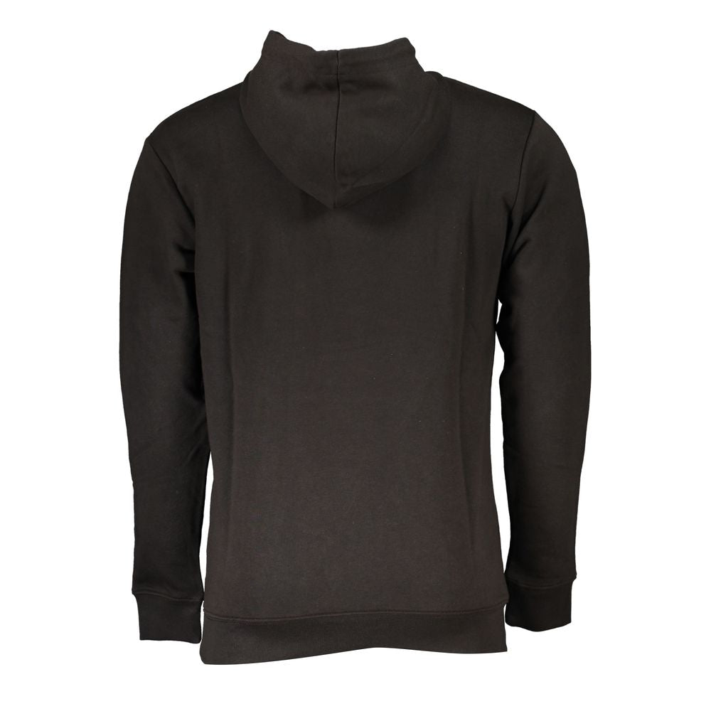 Black Cavalli Class Nero cotton men's hoodie featuring a comfortable fit and minimalist design.
