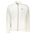 La Martina Bianco cotton men's sweatshirt featuring a crew neck and long sleeves, casual and comfortable for everyday wear.