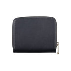 Tommy Hilfiger sleek blue polyethylene wallet with multiple card slots and a compact design.