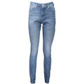 Tommy Hilfiger women’s blue cotton jeans with classic five-pocket design and straight fit.