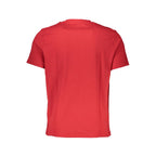 North Sails Rosso cotton men's T-shirt featuring a classic crew neck and logo design, in a vibrant red color.