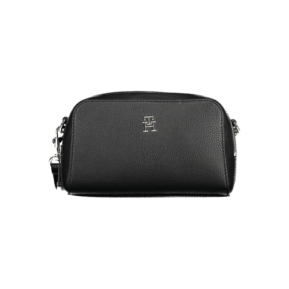 Tommy Hilfiger Nero shoulder bag made of polyurethane, stylish accessory with a sleek design, suitable for women.