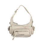 Desigual Bianco Poliuretano women's handbag with stylish design and adjustable shoulder strap, made from durable synthetic material.