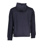 Napapijri blue cotton men's sweatshirt with crew neck and long sleeves, casual style and soft fabric.